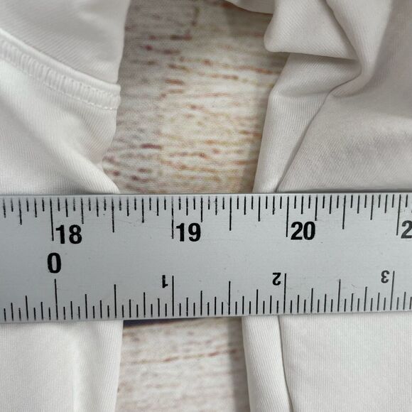 Athleta Whistler 1/4 Zip Pullover Sweatshirt Women's Size Small White Thumbhole - Picture 10 of 11